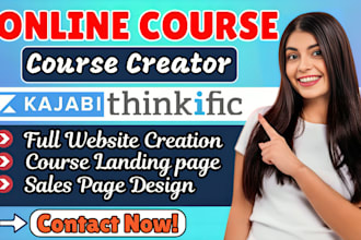 do masterclass online course website landing page kajabi podia thinkific website