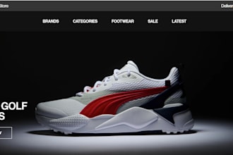 design your golf website, golf shopify store golf clothing website