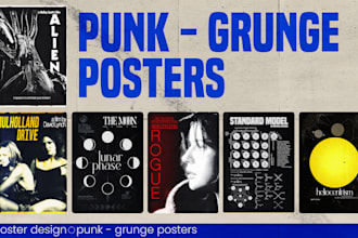 create grunge and punk themed posters that stand out