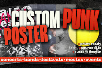 create grunge and punk themed posters that stand out
