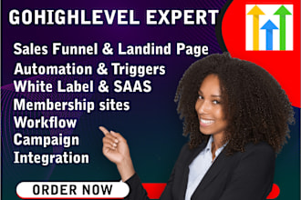 create gohighlevel website, automation funnel, form and survey