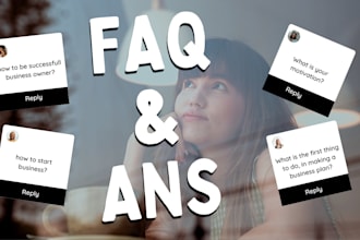 write frequently asked questions faqs and and answer for you