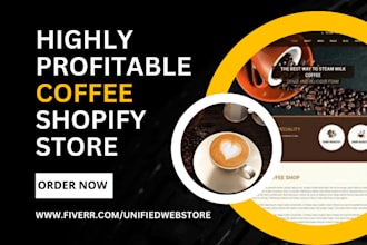do one product coffee dropshipping store private label shopify store tea website