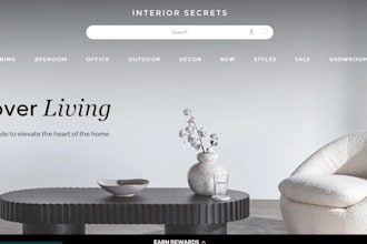 design highly converting home interior store shopify website e commerce store