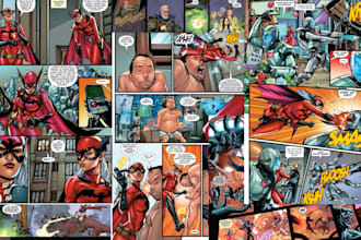 comic book page illustration fantasy comic storyboard graphic novel artist