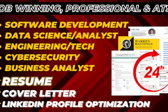 resume for data science, software developer, data analyst, cybersecurity resume