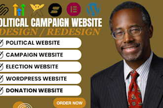 build political campaign website for your next election with donation