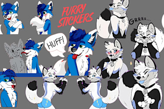 custom furry stickers animated animated telegram stickers twitch discord emotes