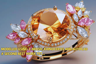 model 3d jewelry design jewelry cad design, jewelry mockup, rendering, printing