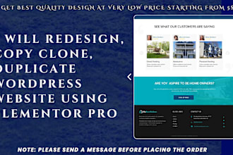 quickly redesign, clone, revamp website using wordpress