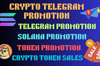 do telegram promotion to promote solana token to 500k audience to boost sales