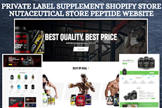 design health supplement shopify nutraceutical sarms store peptide website