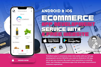 do ecommerce android and ios app in flutter with free website
