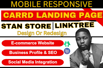 redesign carrd landing page, design carrd co landing page, godaddy website, SEO
