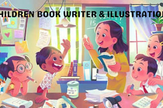 do children book writing ebook writer, kdp, kids short story, book illustration