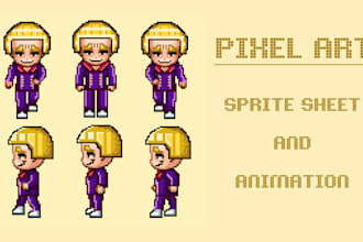 custom pixel art animations and sprite sheets for rpg games