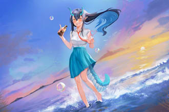 draw expressive digital anime art designed just for you