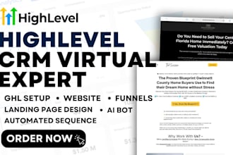gohighlevel CRM expert, gohighlevel sales funnel, gohighlevel virtual assistant