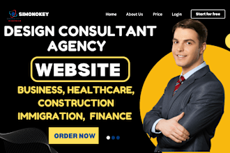 design consulting, consultant, immigration, financial consulting website on wix