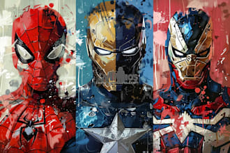 create comic book art and illustrations