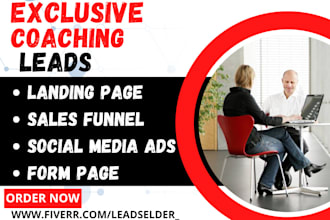 generate coaching gym fitness health career financial sales coaching leads