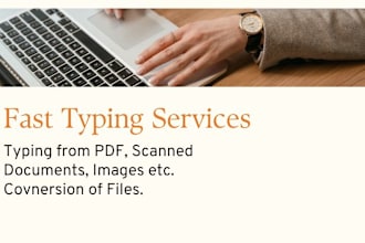 do a fast typing job, retype scanned documents, your typist