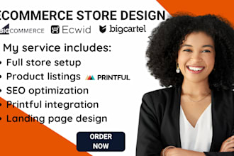 design ecwid store, bigcommerce store, big cartel, printful