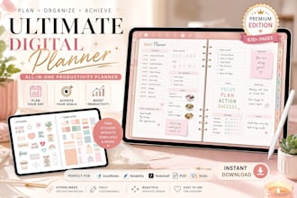 design digital planner etsy digital planner hyperlinked planner notion planner