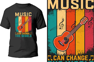 do an attractive band music clothing dj t shirt design