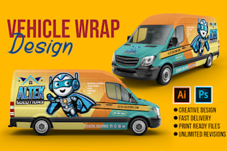 do vehicle wrap, car wrap, truck wrap, or van wrap design
