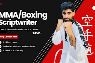 write viral MMA, ufc, and boxing scripts for youtube