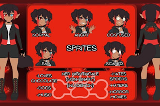 draw anime character design pngtuber vtuber illustration streaming