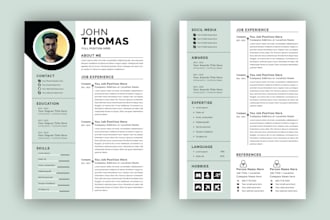 be professional ats resume design and cv design cover letter