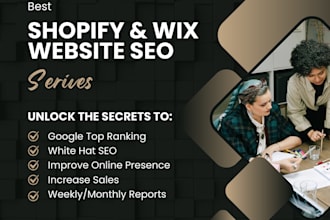 provide monthly shopify and wix website SEO service for ranking