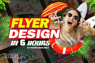 create excellent festival flyer, concert, event flyer, summer,  party flyer