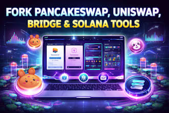 fork pancakeswap, uniswap, solana dapp, bridge and token explorer, swap dapp