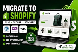migrate wordpress to shopify, wix to shopify, woocommerce to shopify migration
