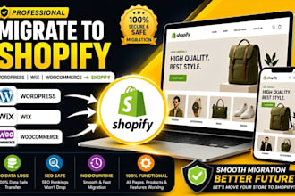 migrate wordpress to shopify, wix to shopify, woocommerce to shopify