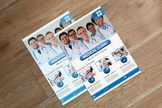 design professional medical and healthcare flyer,poster and banners