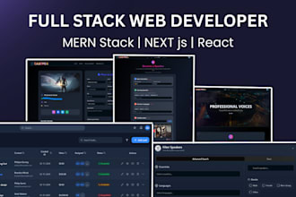 be full stack developer, mern stack developer, next js developer