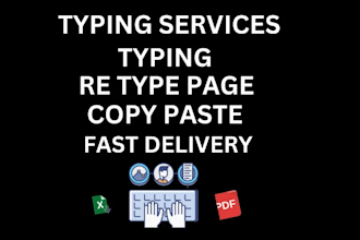 do data entry letter typing and ms office work