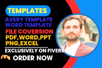 create avery template, word template, word docs, excel docs and do data entry