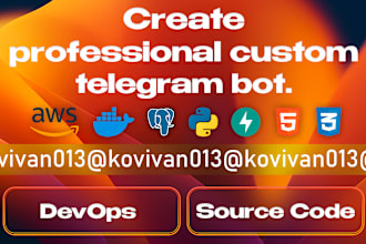 create crypto, trading, ordering, education telegram bot