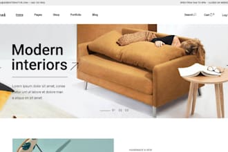design profitabie home decor shopify furniture store interior design website
