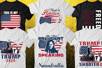 create patriotic flag political custom t shirt design