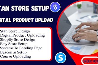 setup etsy shop, stan store digital product, etsy shop,beacon ai digital product