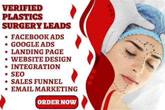 generate plastics surgery leads cosmetics website skincare beauty spa medical ad