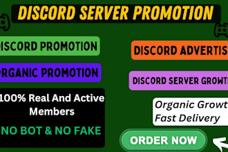 promote, advertise and grow your discord server, server promotion to real users