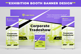 design catchy trade show booth, backdrop, exhibition display