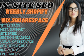 setup seo topics with your weebly, wix,shopify and squarespace websites